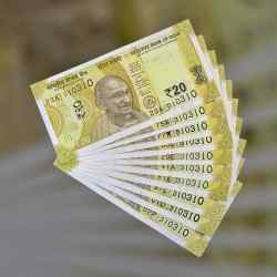 RS 20 INDIA BANK NOTE SEMI FANCY 10 NOTE SAME NUMBER SETS 310310 UNIQUE AND RARE