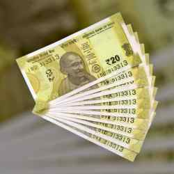 RS 20 INDIA BANK NOTE SEMI FANCY 10 NOTE SAME NUMBER SETS 313313 UNIQUE AND RARE