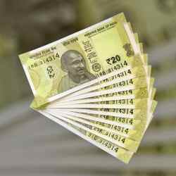 RS 20 INDIA BANK NOTE SEMI FANCY 10 NOTE SAME NUMBER SETS 314314 UNIQUE AND RARE