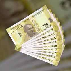 RS 20 INDIA BANK NOTE SEMI FANCY 10 NOTE SAME NUMBER SETS 315315 UNIQUE AND RARE