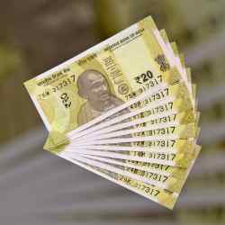 RS 20 INDIA BANK NOTE SEMI FANCY 10 NOTE SAME NUMBER SETS 317317 UNIQUE AND RARE