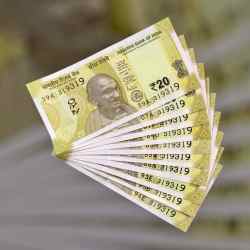 RS 20 INDIA BANK NOTE SEMI FANCY 10 NOTE SAME NUMBER SETS 319319 UNIQUE AND RARE