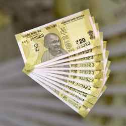 RS 20 INDIA BANK NOTE SEMI FANCY 10 NOTE SAME NUMBER SETS 323323 UNIQUE AND RARE