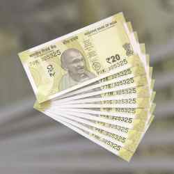 RS 20 INDIA BANK NOTE SEMI FANCY 10 NOTE SAME NUMBER SETS 325325 UNIQUE AND RARE