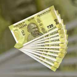 RS 20 INDIA BANK NOTE SEMI FANCY 10 NOTE SAME NUMBER SETS 346346 UNIQUE AND RARE