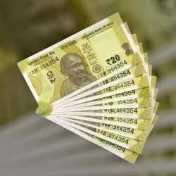 RS 20 INDIA BANK NOTE SEMI FANCY 10 NOTE SAME NUMBER SETS 354354 UNIQUE AND RARE