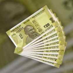 RS 20 INDIA BANK NOTE SEMI FANCY 10 NOTE SAME NUMBER SETS 372372 UNIQUE AND RARE