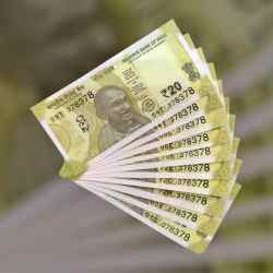 RS 20 INDIA BANK NOTE SEMI FANCY 10 NOTE SAME NUMBER SETS 378378 UNIQUE AND RARE