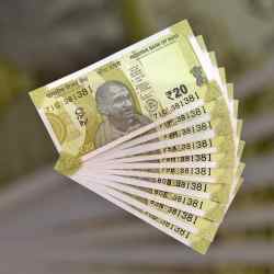 RS 20 INDIA BANK NOTE SEMI FANCY 10 NOTE SAME NUMBER SETS 381381 UNIQUE AND RARE