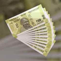 RS 20 INDIA BANK NOTE SEMI FANCY 10 NOTE SAME NUMBER SETS 382382 UNIQUE AND RARE