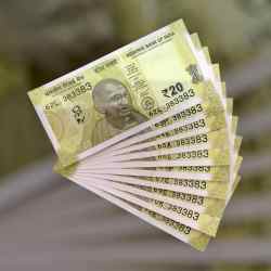 RS 20 INDIA BANK NOTE SEMI FANCY 10 NOTE SAME NUMBER SETS 383383 UNIQUE AND RARE