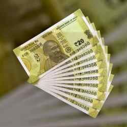 RS 20 INDIA BANK NOTE SEMI FANCY 10 NOTE SAME NUMBER SETS 388388 UNIQUE AND RARE