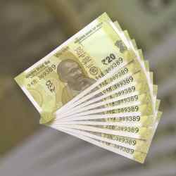 RS 20 INDIA BANK NOTE SEMI FANCY 10 NOTE SAME NUMBER SETS 389389 UNIQUE AND RARE