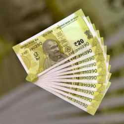 RS 20 INDIA BANK NOTE SEMI FANCY 10 NOTE SAME NUMBER SETS 390390 UNIQUE AND RARE