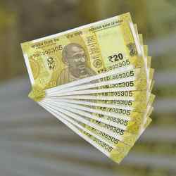 RS 20 INDIA BANK NOTE SEMI FANCY 10 NOTE SAME NUMBER SETS 305305 UNIQUE AND RARE