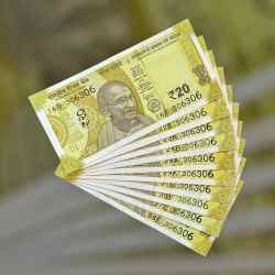 RS 20 INDIA BANK NOTE SEMI FANCY 10 NOTE SAME NUMBER SETS 306306 UNIQUE AND RARE