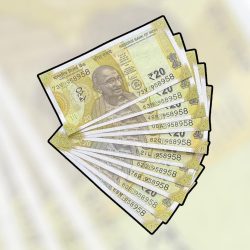 RS 20 INDIA BANK NOTE SEMI FANCY 10 NOTE SAME NUMBER SETS 958958 UNIQUE AND RARE