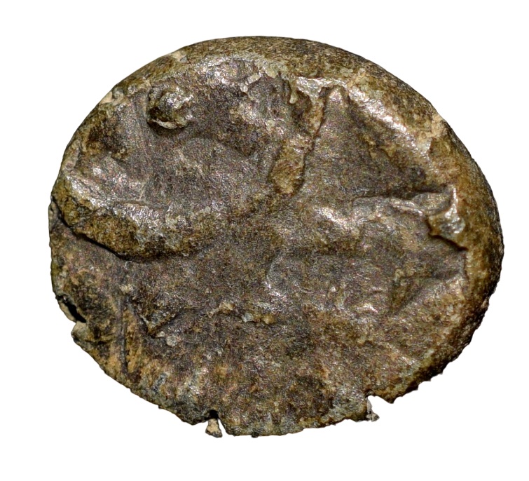 Copper Coin of Satavahan Dynasty (1st Cen. BC) from Marathwada Region Elephant/Ujjaini Beautiful Grade - Image 2