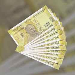 RS 20 INDIA BANK NOTE SEMI FANCY 10 NOTE SAME NUMBER SETS 986986 UNIQUE AND RARE