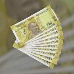 RS 20 INDIA BANK NOTE SEMI FANCY 10 NOTE SAME NUMBER SETS 989989 UNIQUE AND RARE