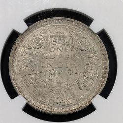 1 RUPEE 1942 GEORGE VI KING EMPEROR 1942 NGC MS63