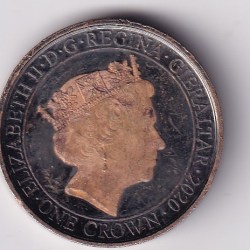 Alternative view of United Kingdom › Gibraltar 1 Crown 2020 - Elizabeth II Sir Winston Churchill; Blood, Toil, Tears and Sweat Commemorative issue (Weight 28.28 g) RARE COIN #0012