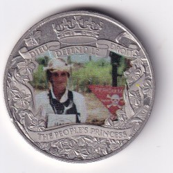 United Kingdom, Gibraltar 1 Crown 2021- Ellizabeth II Commemorative issue Rare Coloured Coin #M-49