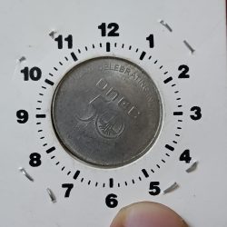 Five Rs Scare Coin Rare 1' 0 Clock Error ONGC Series Coin Calcutta Mint Rare Error