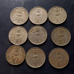 Alternative view of Grow more food 50 paise Same and similar set are available