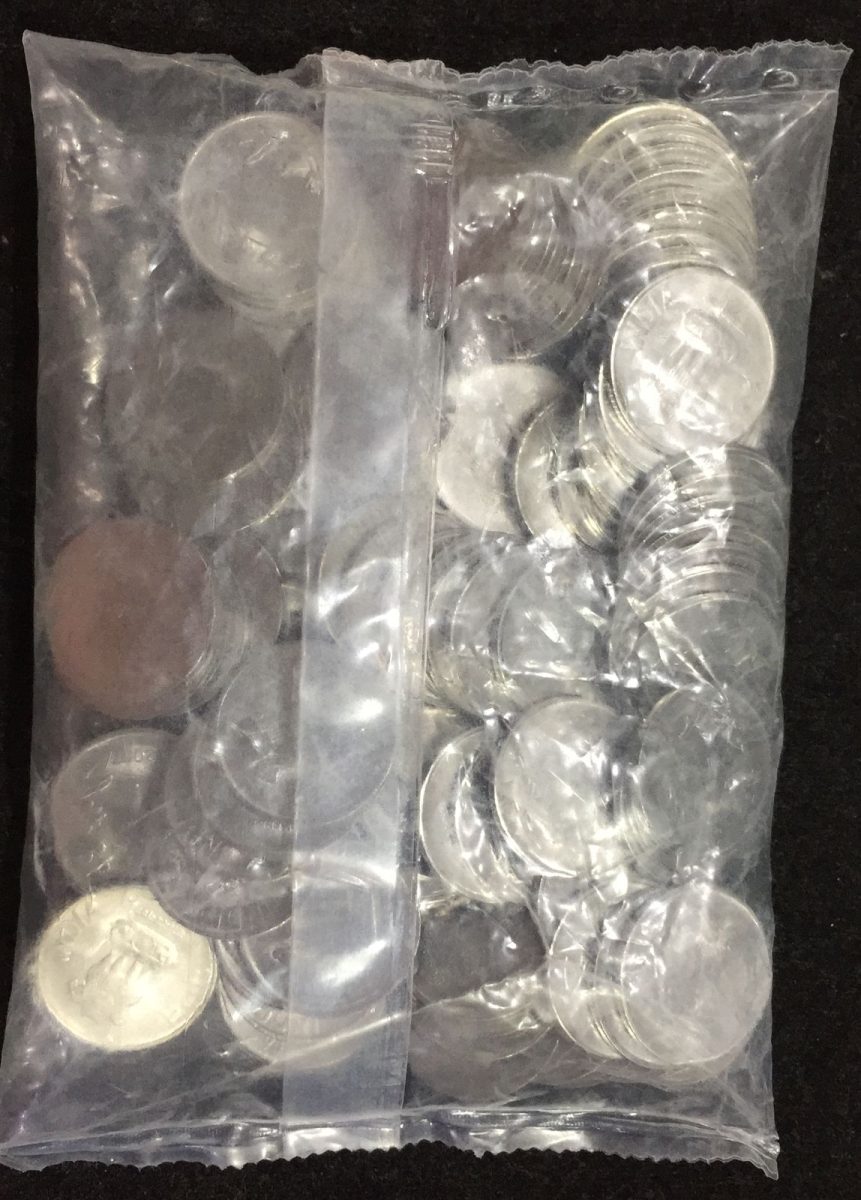 Rs. 1 RBI Seal 100 Coin Pouch 2017 Noida Mint Top Luster Diamond Mark Definitive Issue