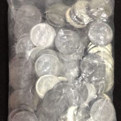 Alternative view of Rs. 1 RBI Seal 100 Coin Pouch 2017 Noida Mint Top Luster Diamond Mark Definitive Issue