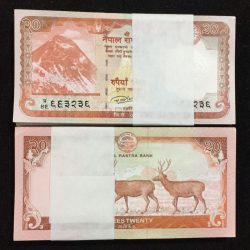 Nepal 20 ruppes 100 note unc packet lowest price buyer recieve 1 packet
