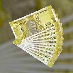 RS 20 INDIA BANK NOTE SEMI FANCY 10 NOTE SAME NUMBER SETS 308308 UNIQUE AND RARE