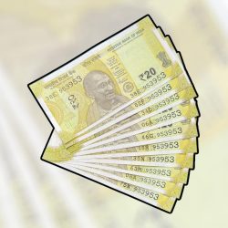 RS 20 INDIA BANK NOTE SEMI FANCY 10 NOTE SAME NUMBER SETS 953953 UNIQUE AND RARE