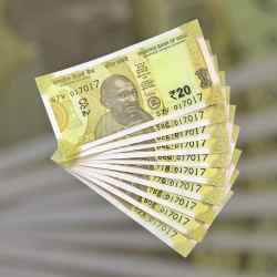 RS 20 INDIA BANK NOTE SEMI FANCY 10 NOTE SAME NUMBER SETS 017017 UNIQUE AND RARE