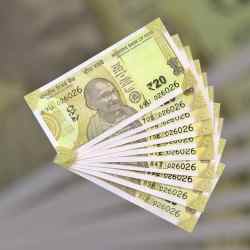 RS 20 INDIA BANK NOTE SEMI FANCY 10 NOTE SAME NUMBER SETS 026026 UNIQUE AND RARE