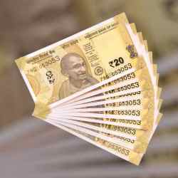 RS 20 INDIA BANK NOTE SEMI FANCY 10 NOTE SAME NUMBER SETS 053053 UNIQUE AND RARE