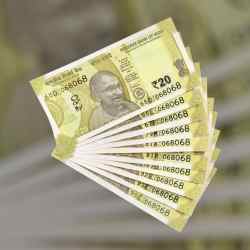 RS 20 INDIA BANK NOTE SEMI FANCY 10 NOTE SAME NUMBER SETS 068068 UNIQUE AND RARE