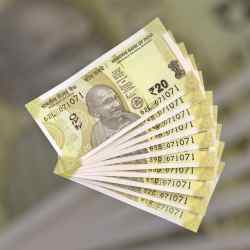 RS 20 INDIA BANK NOTE SEMI FANCY 10 NOTE SAME NUMBER SETS 071071 UNIQUE AND RARE