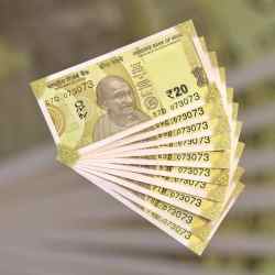 Alternative view of RS 20 INDIA BANK NOTE SEMI FANCY 10 NOTE SAME NUMBER SETS 073073 UNIQUE AND RARE