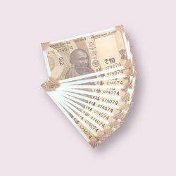 RS 10/- INDIA BANK NOTE SEMI FANCY 10 NOTE SAME NUMBER SET 074074 UNIQUE AND RARE