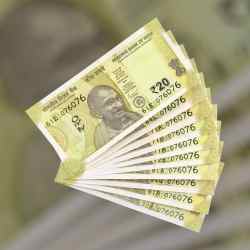 Alternative view of RS 20 INDIA BANK NOTE SEMI FANCY 10 NOTE SAME NUMBER SETS 076076 UNIQUE AND RARE