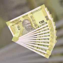 RS 20 INDIA BANK NOTE SEMI FANCY 10 NOTE SAME NUMBER SETS 078078 UNIQUE AND RARE