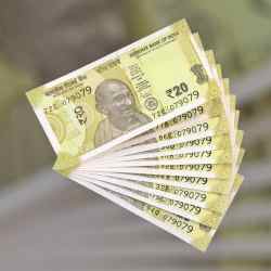 RS 20 INDIA BANK NOTE SEMI FANCY 10 NOTE SAME NUMBER SETS 079079 UNIQUE AND RARE