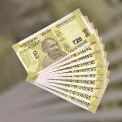 RS 20 INDIA BANK NOTE SEMI FANCY 10 NOTE SAME NUMBER SETS 095095 UNIQUE AND RARE