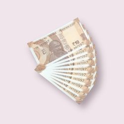 RS 10/- INDIA BANK NOTE SEMI FANCY 10 NOTE SAME NUMBER SET 097097 UNIQUE AND RARE