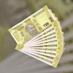 RS 20 INDIA BANK NOTE SEMI FANCY 10 NOTE SAME NUMBER SETS 098098 UNIQUE AND RARE