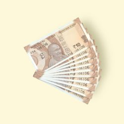 RS 10/- INDIA BANK NOTE 10 NOTE SAME NUMBER SET 106106 GEM UNC