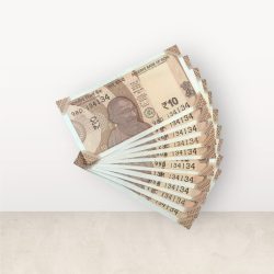 RS 10/- INDIA BANK NOTE SEMI FANCY 10 NOTE SAME NUMBER SET 134134 UNIQUE AND RARE