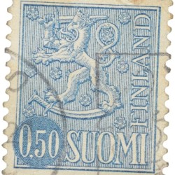 Postal Stamp of Finland Country - .50 Suomi Blue Colour -Used Condition as per Image